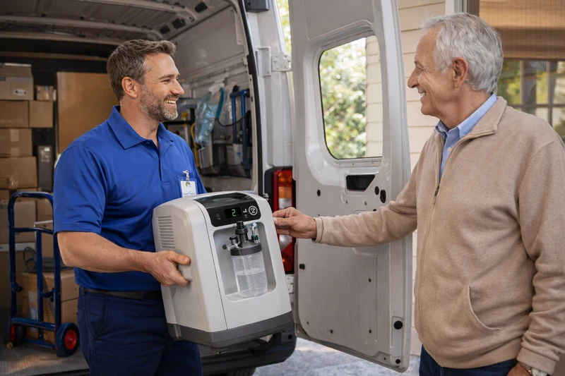 Livrare concentrator de oxigen la domiciliu